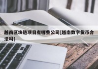 越南区块链项目有哪些公司[越南数字货币合法吗]